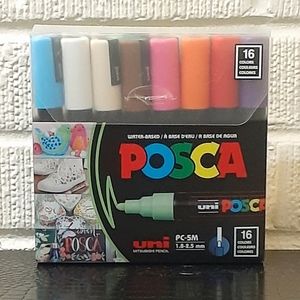 Posca Paint Pens PC-5M 16 Colors